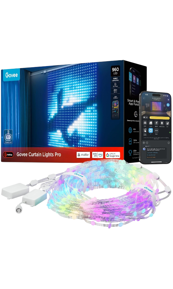 Govee Smart Color Changing LED Curtain Lights with AIGC